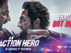 The first look at Action Hero is out:Ayushmann Khurrana Fights the Bad Guys While Doing a High-Octane Stunt!