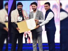 Chiranjeevi received the Indian Film Personality award at the IFF