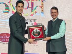 The actor Sidharth Malhotra expressed his gratitude and humility after being recognised for his contribution to Indian cinema.