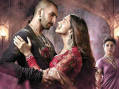 The magnificent merger of saffron & green in Ranveer Singh-Deepika Padukone-Priyanka Chopra’s Bajirao Mastani.