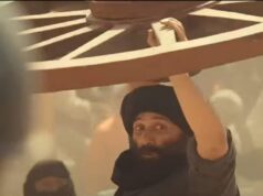 First look at Gadar 2: Sunny Deol is shown removing a wheel.